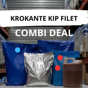 Ontdek onze gouden kipfilet combi deal! Geniet van sappige kipfilets bedekt met een gouden, knapperige coating die elke hap een smaakexplosie maakt. Met deze speciale combinatie krijg je een smakelijke traktatie die perfect is voor liefhebbers van een luxueuze en smakelijke maaltijd. Probeer het nu en laat je smaakpapillen schitteren!